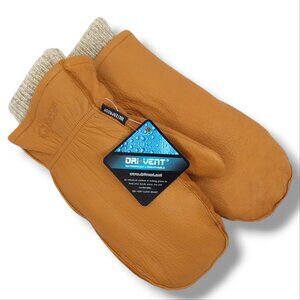 Guide Gear Chopper Mittens Deerskin Leather Waterproof Wool Liner XL 3in1 NWT